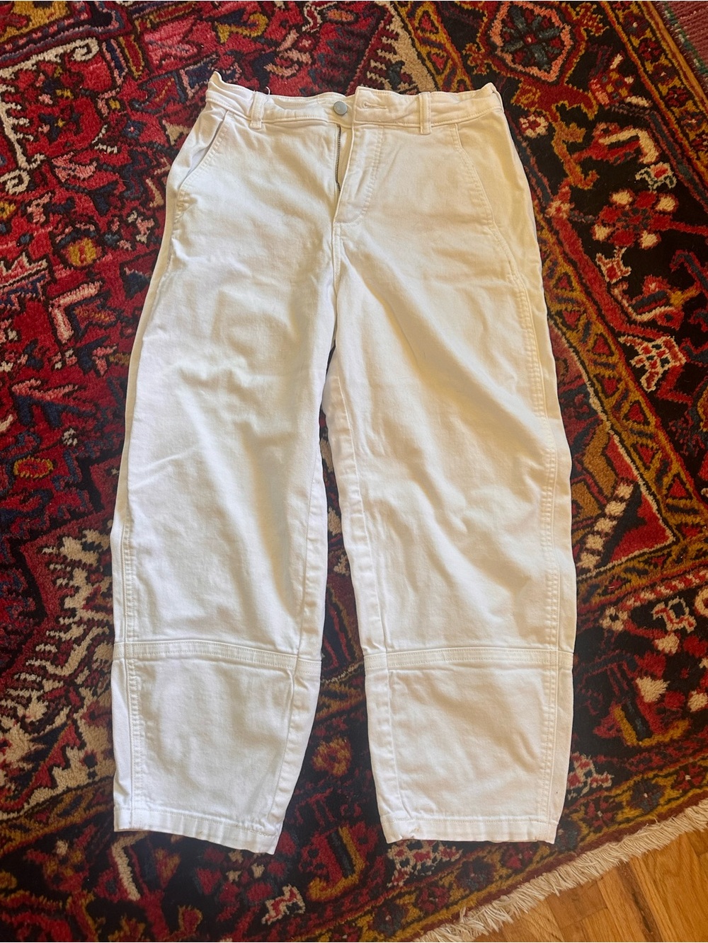 Everlane White High-Rise Straight Crop Jeans